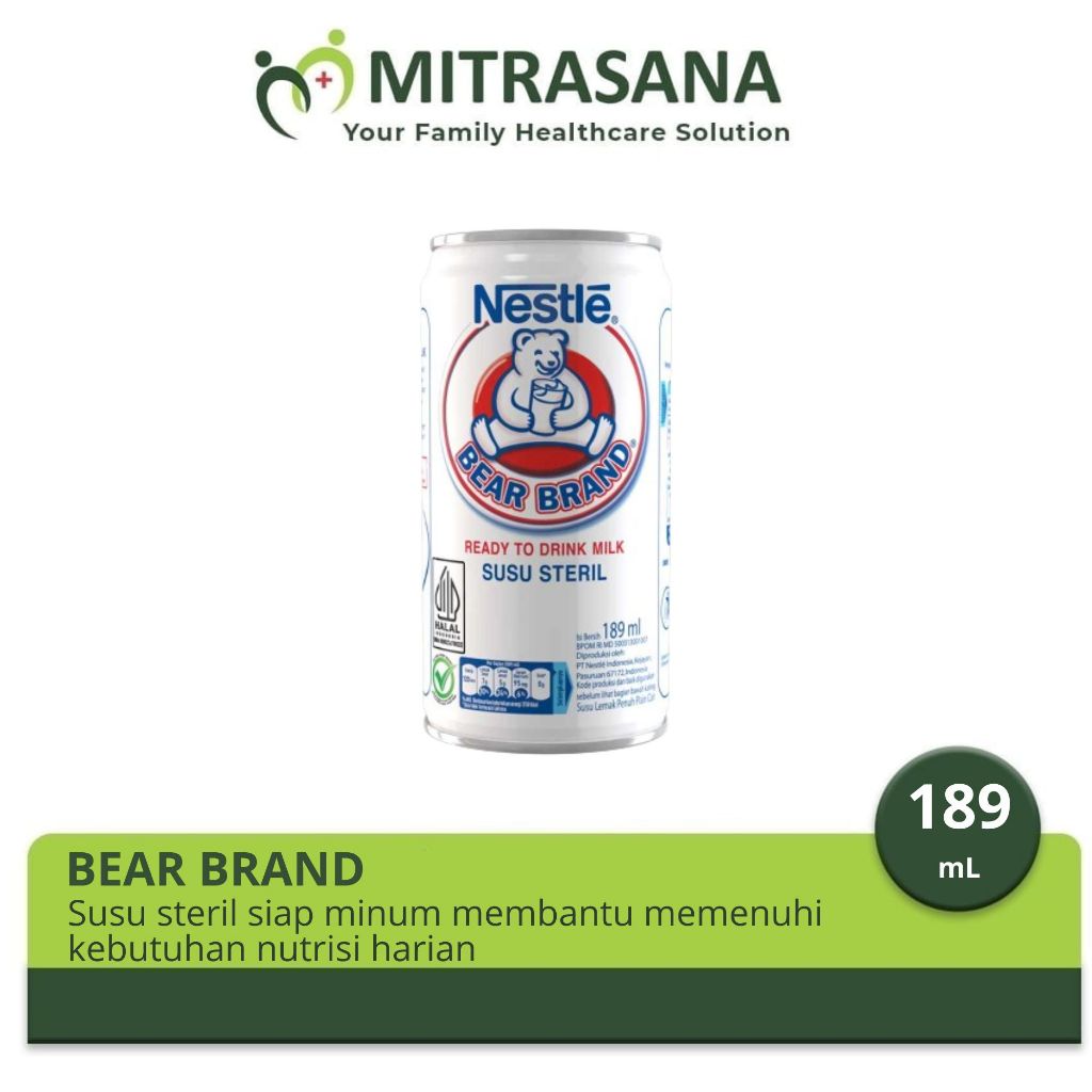 

Bear Brand Susu Beruang 189 mL - Susu Steril untuk Penuhi Nutrisi Harian