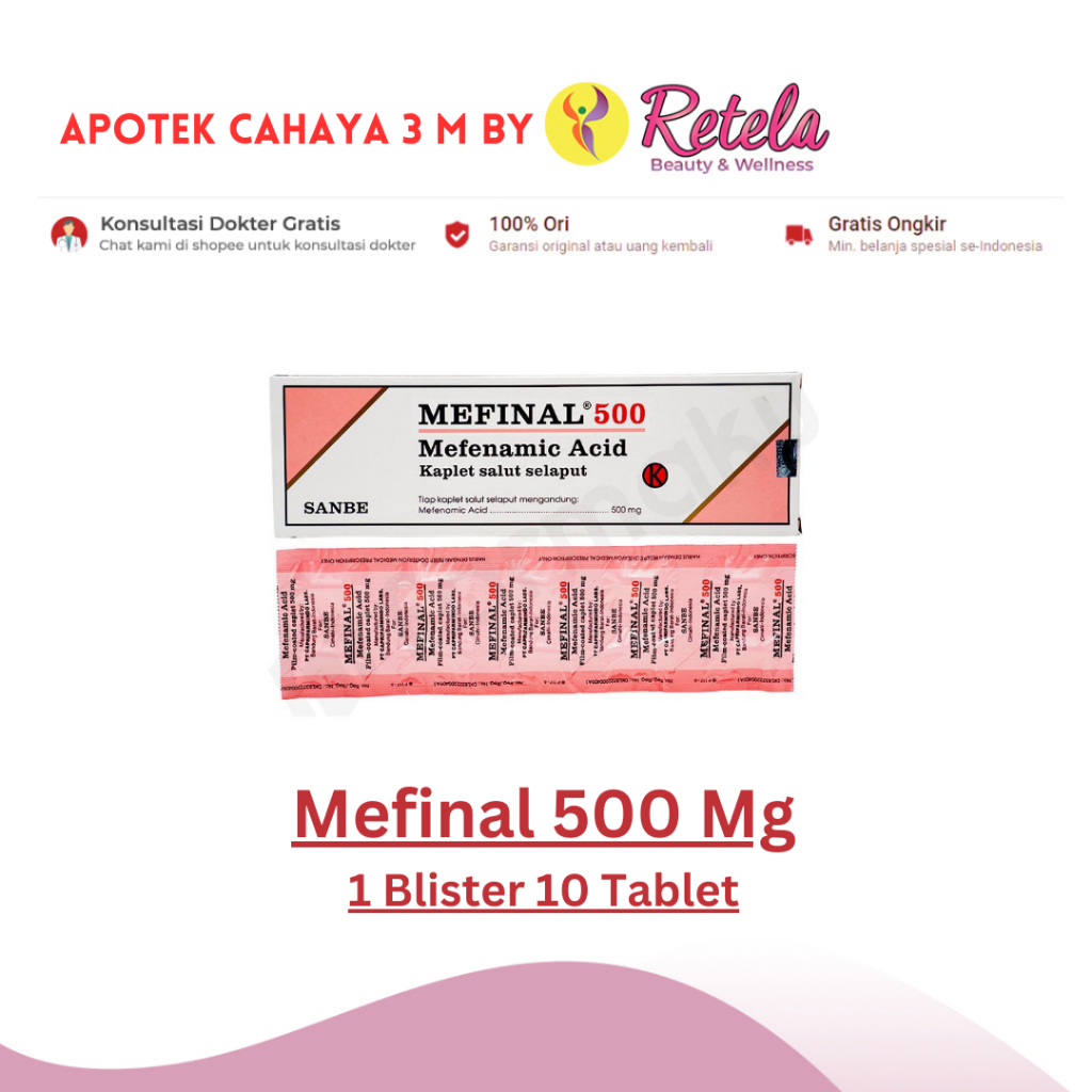 Mefinal 500 mg 10 Kaplet