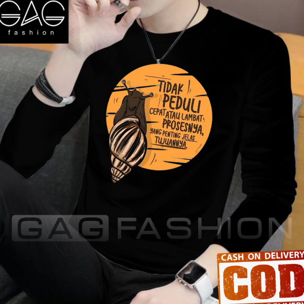 Kaos Distro Lengan Panjang Kata Kata Bijak 01 Untuk Pria Dan Wanita/Kaos Distro Lengan Panjang