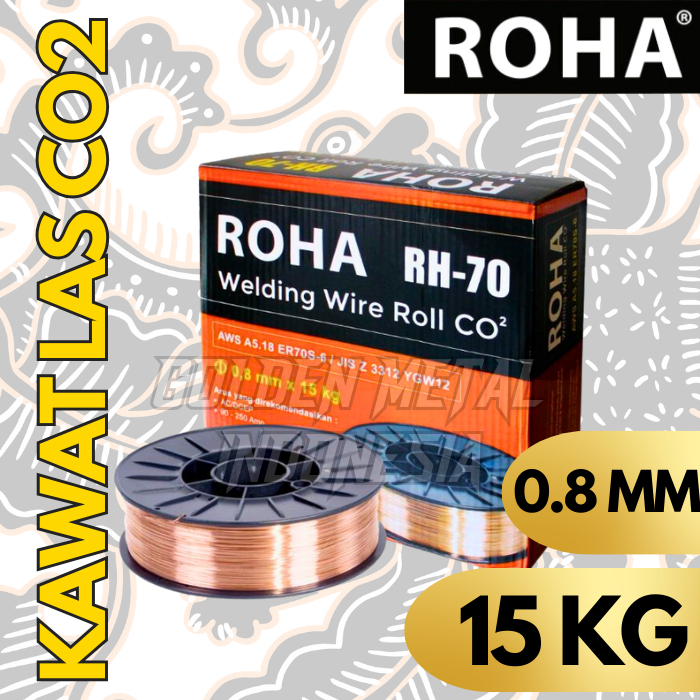 Kawat Las CO Roll/Kawat Las CO2 0.8mm 15 KG ROHA