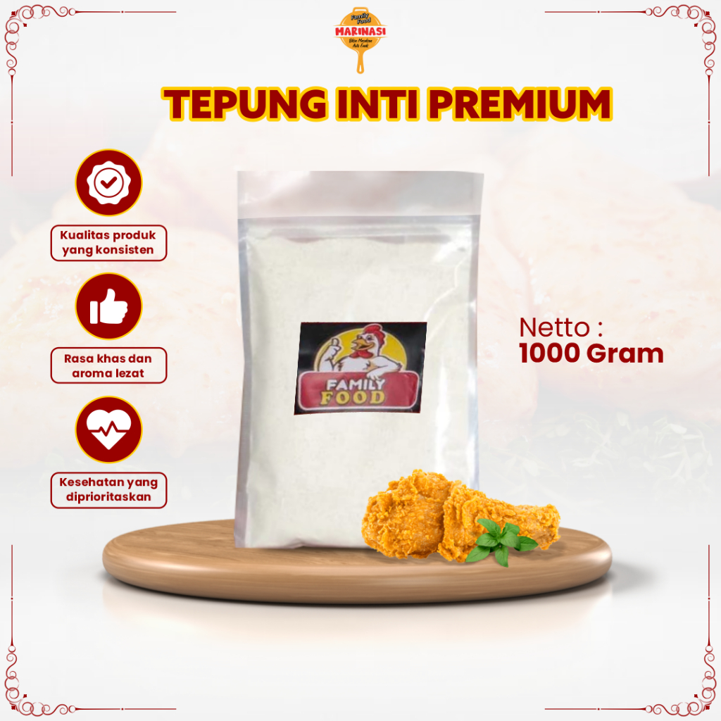 

Tepung Biang Bahan Inti Crispy Ayam Fried Chicken Serbaguna Kualitas Premium Original Ukuran 1 Kg