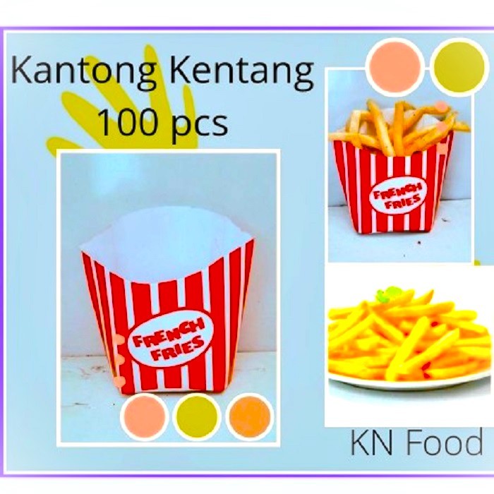 Dus French Fries Besar / Dus Kentang Goreng  1 pack.