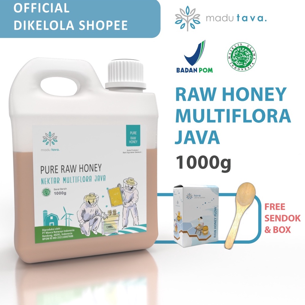 

1212 SALE Madu Asli Murni 1kg Tava Grade A Nektar Multiflora Java 1 Alami Pure Natural Raw Honey buruan