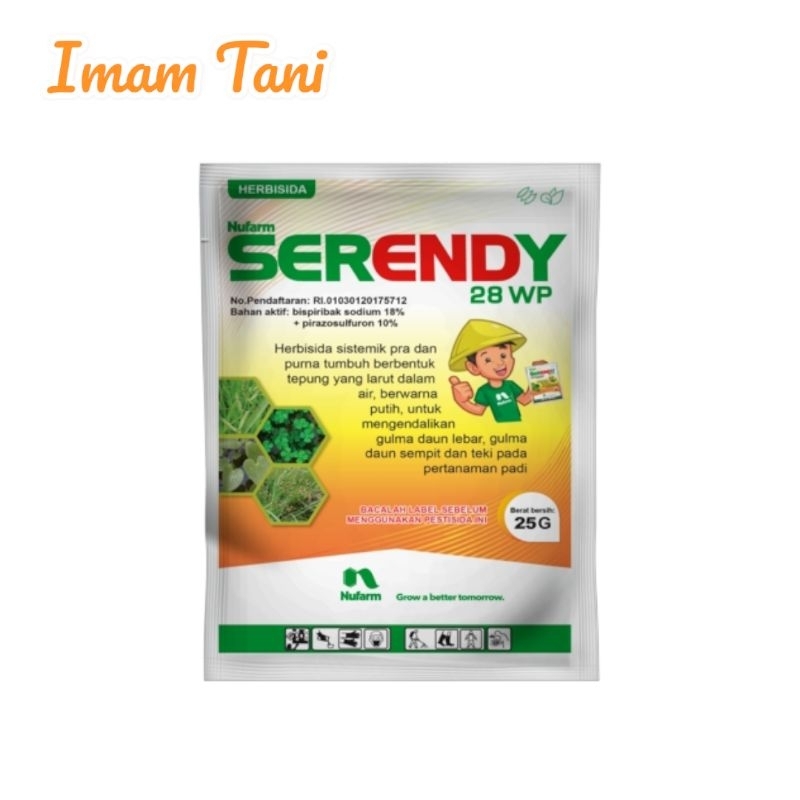 HERBISIDA SERENDY 28 WP | 25 GRAM | OBAT RUMPUT PADI SERENDY HERBISIDA PRODUK NUFARM