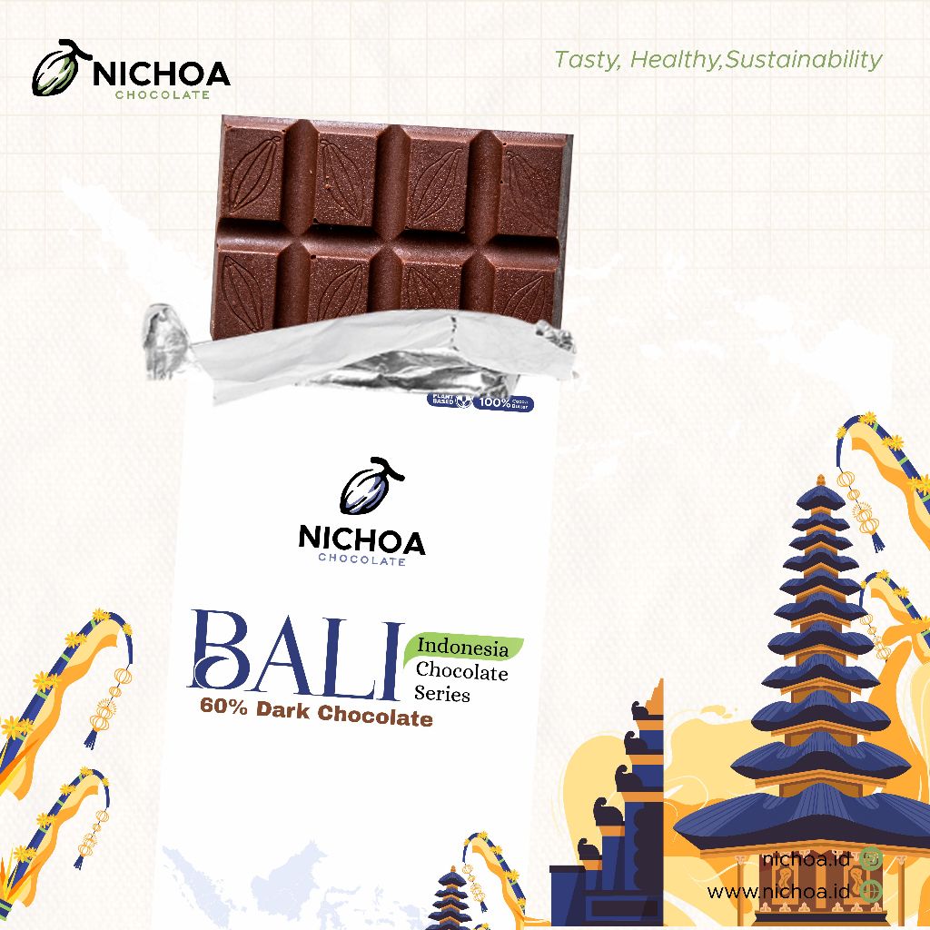 

Nichoa -Single Origin Bali 70% Dark Chocolate