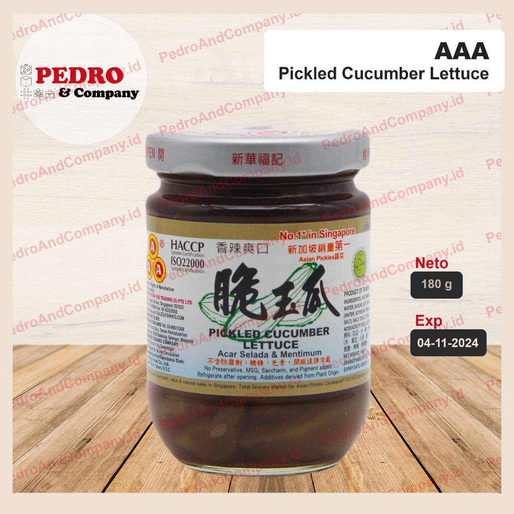 

AAA pickled cucumber lettuce 180 gram - acar ketimun dengan sayur