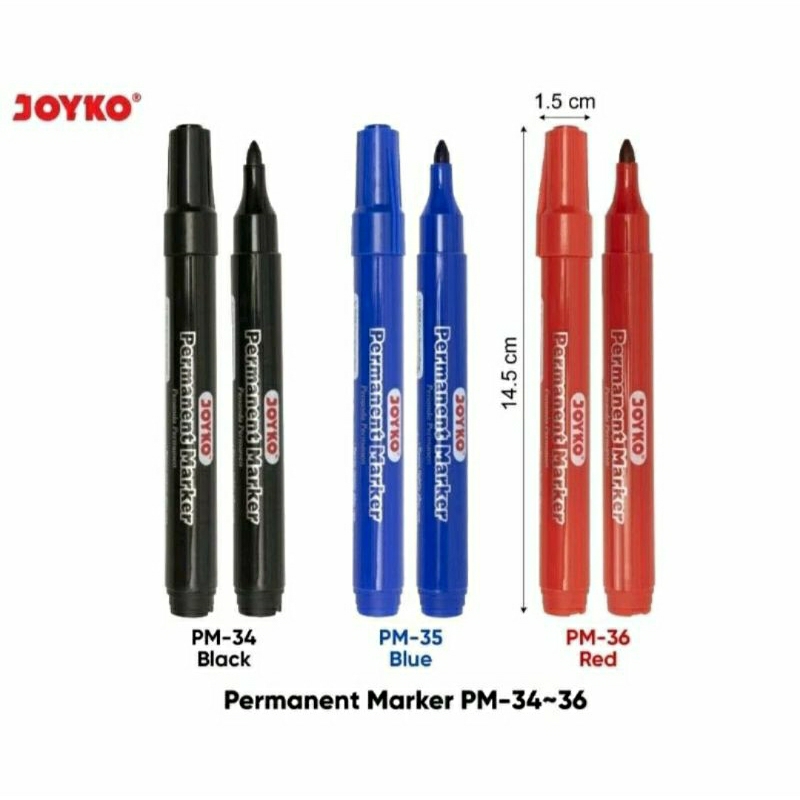 

Spidol Permanent Joyko PM-34-35-36 (isi 12 pcs)
