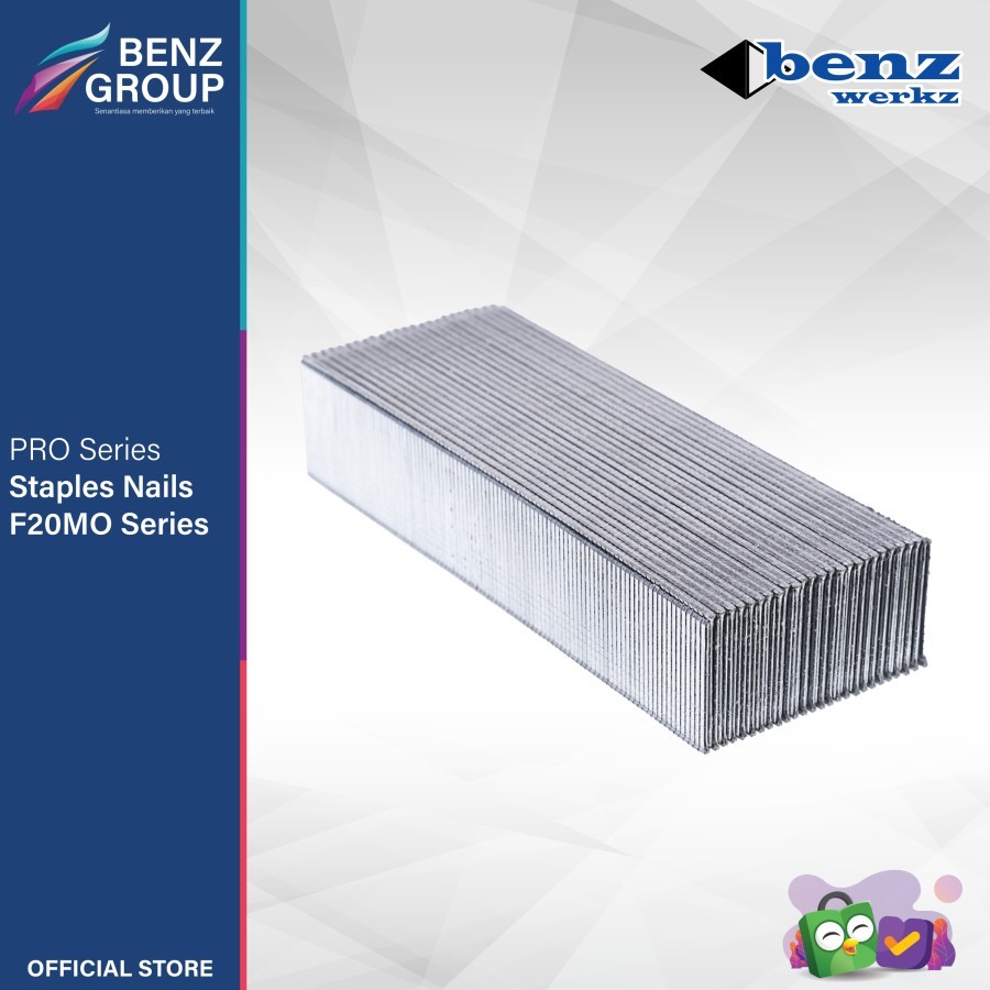 

Isi Staples Tembak F20 MO 20 mm / Staples Nail 5000 Pcs Benz Werkz