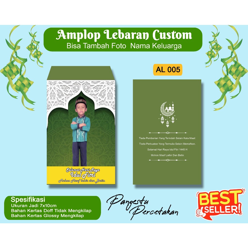 

Amplop Lebaran Idul Fitri / Amplop Custom / Amplop Lebaran Custom