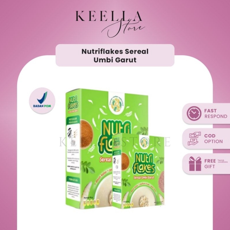 

Terbaru dan terlaris Nutriflakes sereal kesehatan sehat cereal suplemen umbi garut Asam lambung Gerd energen