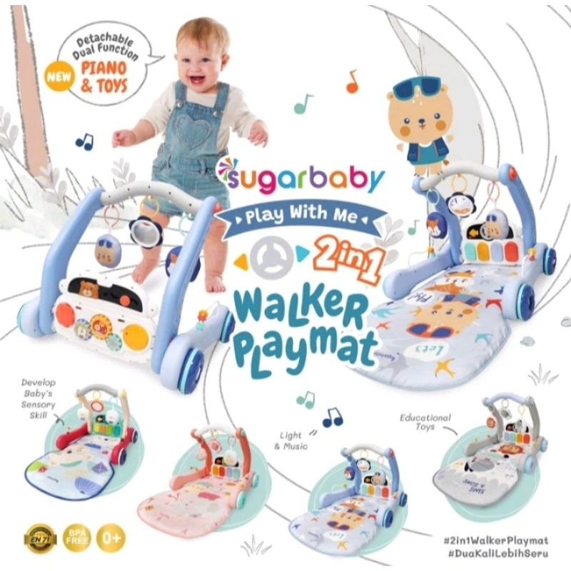 SUGAR BABY NEW 2in1 Walker Playmat | Playmat | Push Walker