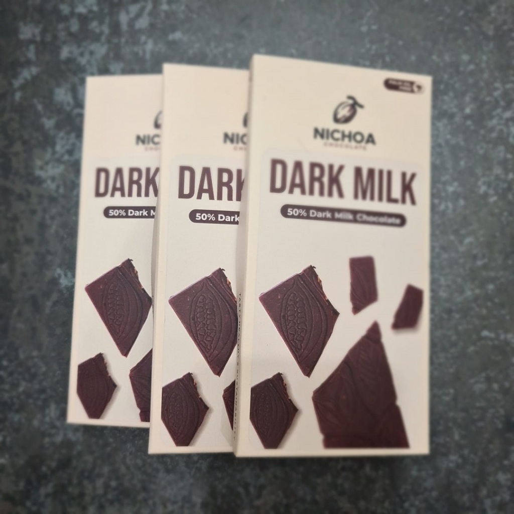 

Nichoa - Dark Milk Chocolate 50% Cokelat Susu Batang