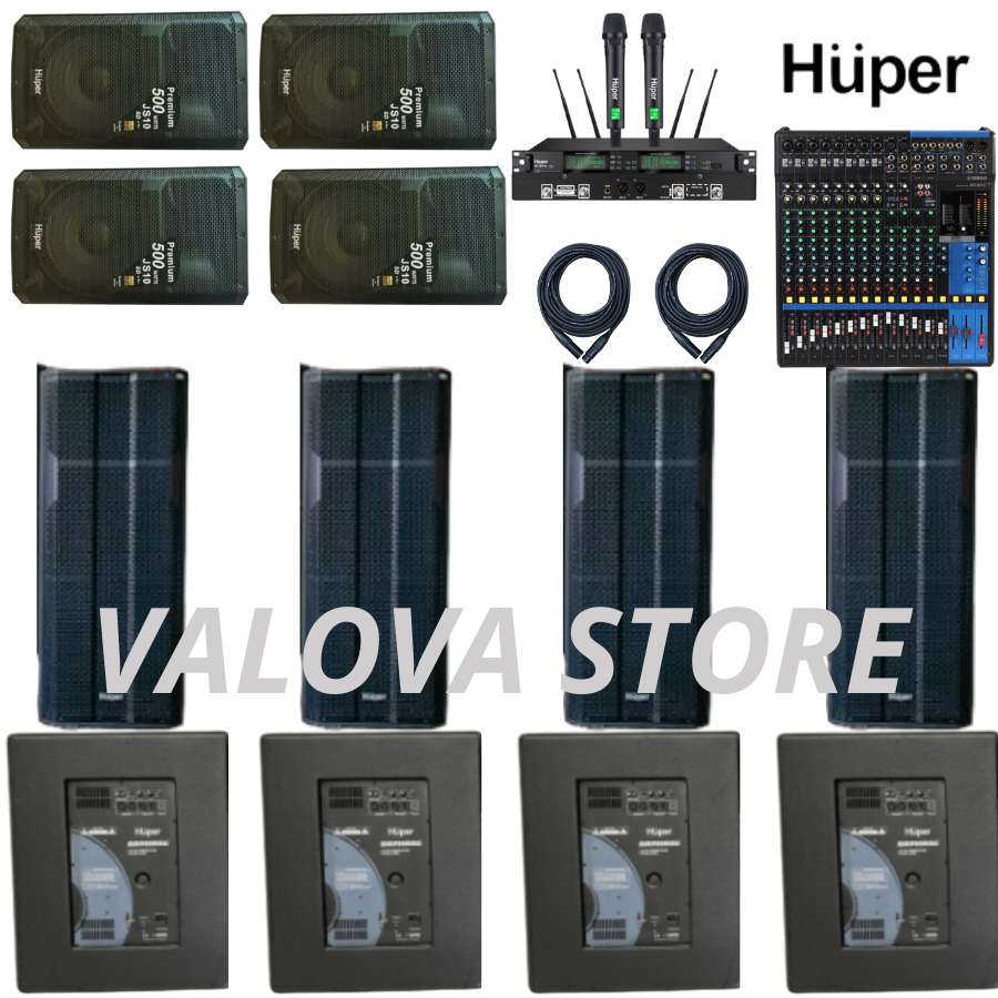 Paket 7 soundsystem outdoor HUPER + Mixer Original YAMAHA MG16XU