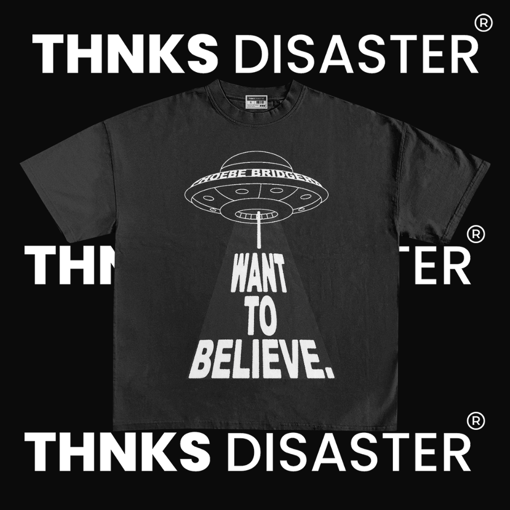 THNKSDISASTER | KAOS PHOEBE BRIDGERS CHINESE SATELLITE BLACK | COMBED 24S | UNISEX | GRUNGE | BAND |