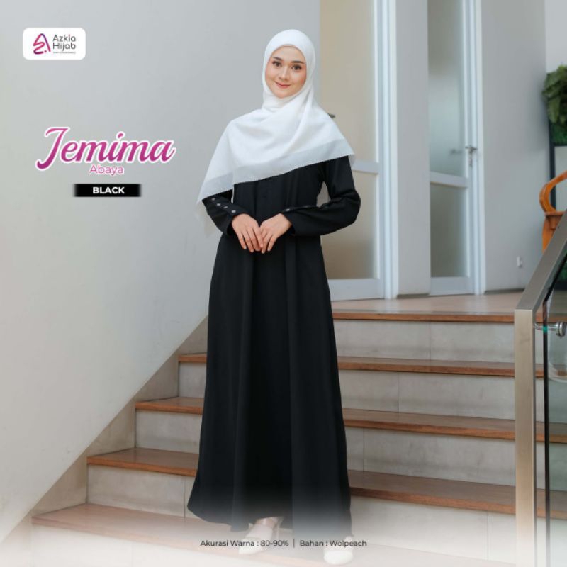 Abaya jemima by Azkia hijab/Gamis polos