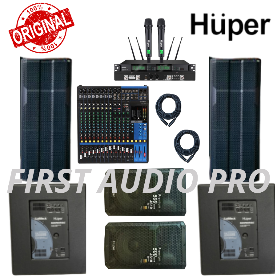 Paket 10 soundsystem outdoor HUPER + Mixer YAMAHA MG16XU ORIGINAL
