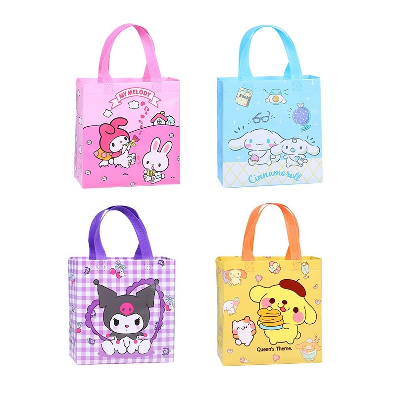 

TAS GOODIE BAG MOTIF SANRIO CINNAMOROL MELODY KUROMI /Tas Souvenir Ulang Tahun Anak karakter / tas Goodie Bag / Tas Ultah LS11