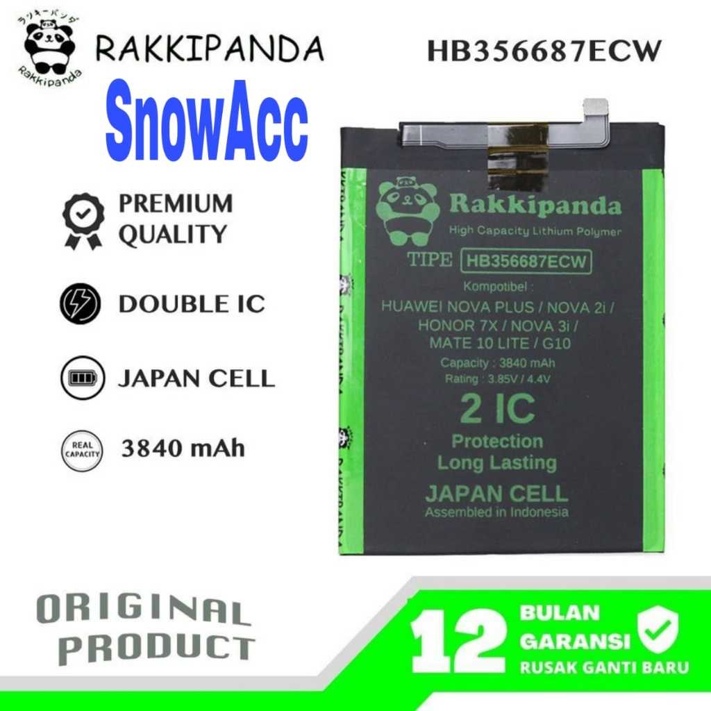 Rakkipanda Baterai Huawei P30 Lite / Honor 7X / Nova Plus / Nova 2 Plus / Nova 2I / Nova 3I / Mate 1