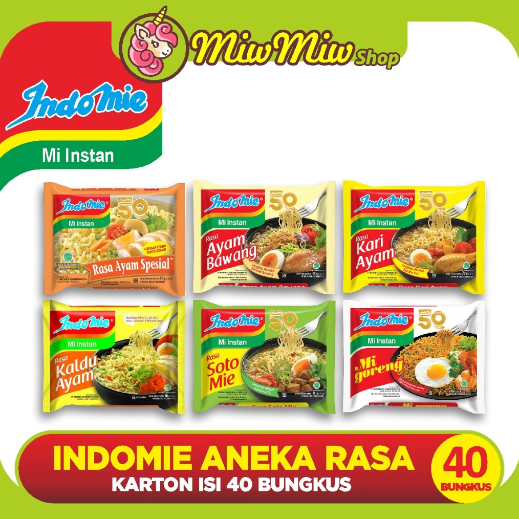 

1212 Promo INDOMIE Mie Instant Mi Instan Grosir Karton Dus isi 4 Bungkus gas
