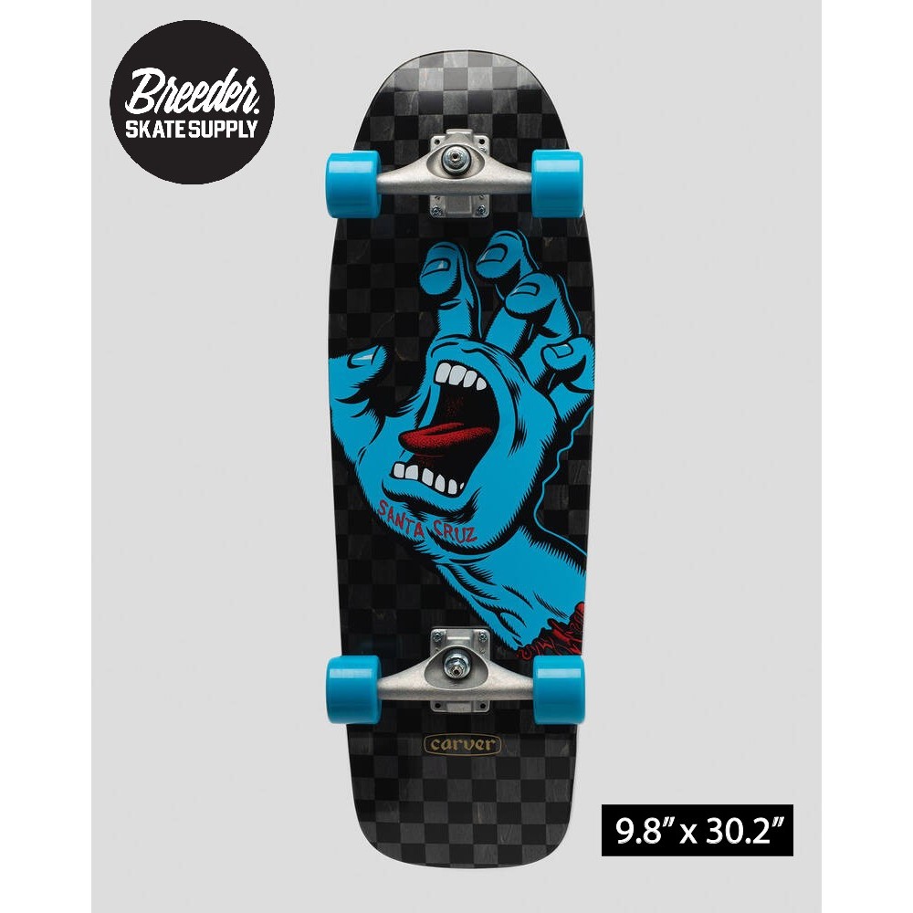 Santa Cruz Screaming Hand 9.8" X 30.2" Carver Surfskate C5 Trucks