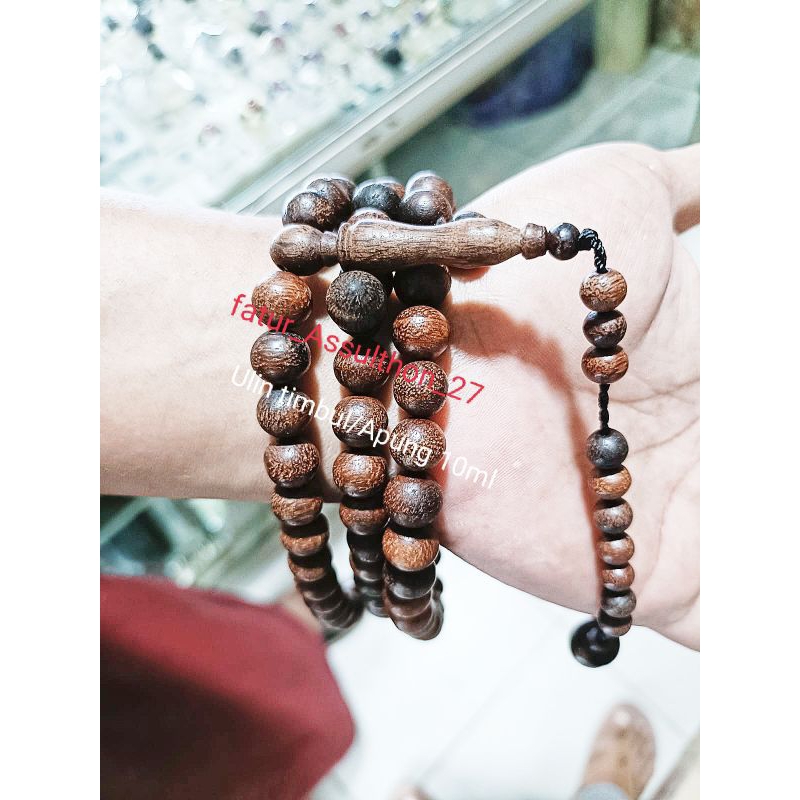 Tasbih kayu besi ulin timbul/Apung_kayu ulin besi kalimantan