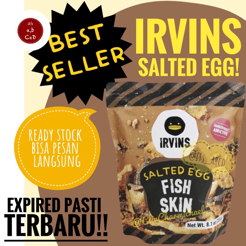 

Singapore Irvin Salted Egg Fish Skin Irvin Snack Kulit Ikan Rasa Telur Asin 8g 15g 23g serbuuu