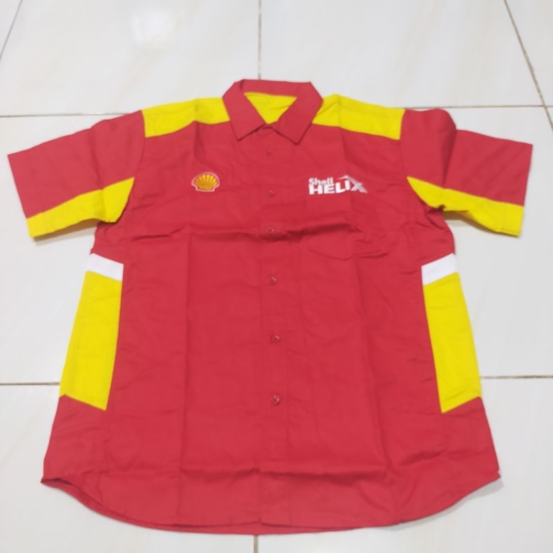 Kemeja baju mekanik Shell Eneos Top1