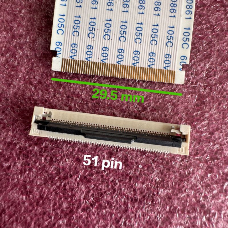 SOCKET LVDS FULL HD 51 PIN , SOCKET FHD JEPIT
