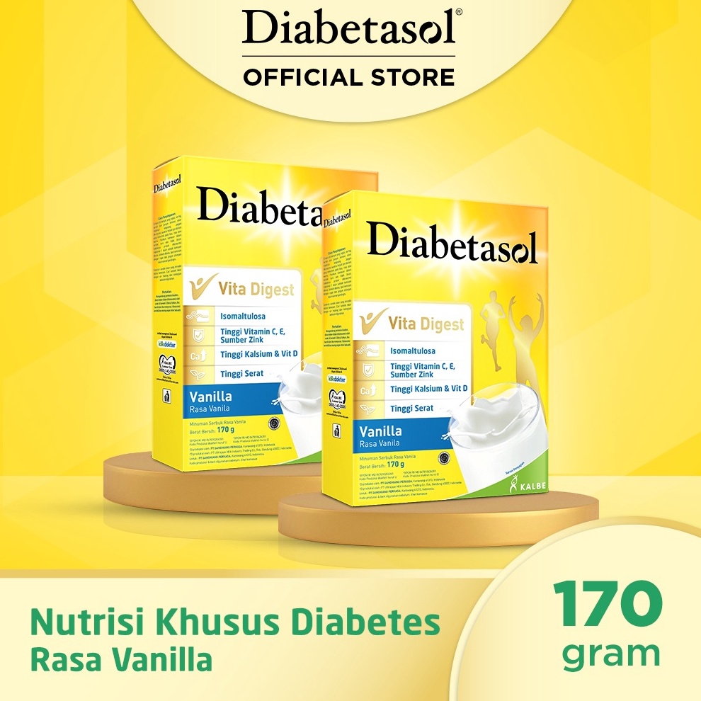 

1212 FLASH SALE Diabetasol Vanilla 17g 2 Pcs grosir