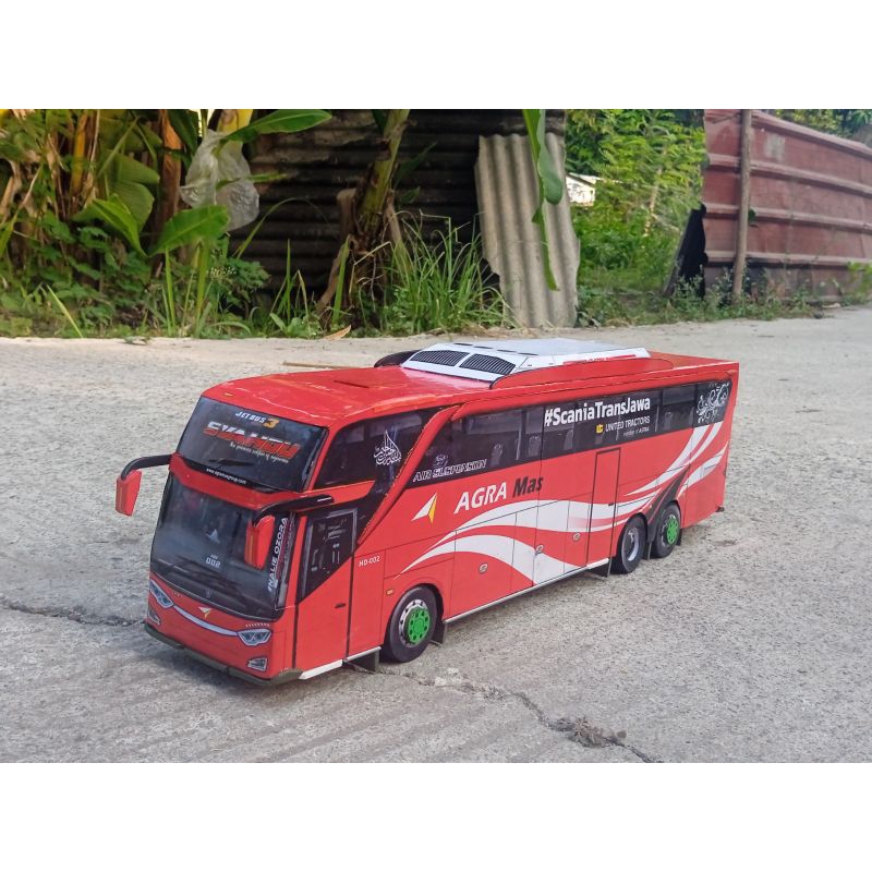 PAPERCRAFT BUS AGRAMAS "SYAHDU" SKALA 1:20