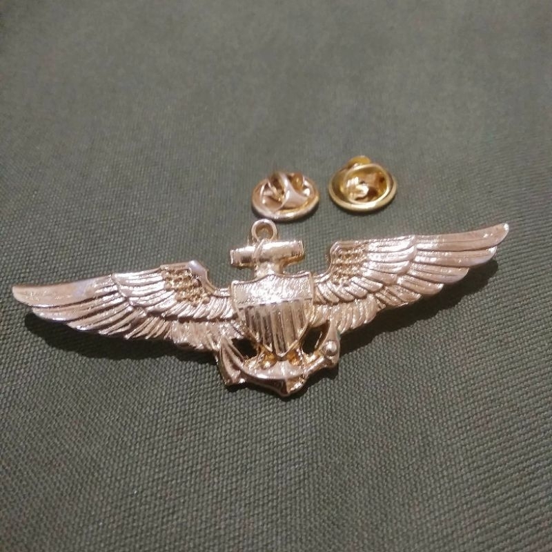 US ARMY Badge & Insignia NAVAL AVIATOR WINGS GOLD
