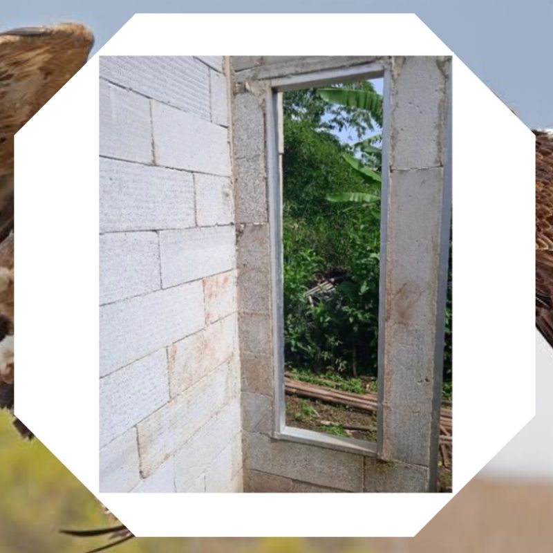 kusen jendela baja ringan kaca mati.Custom/10cm persegi