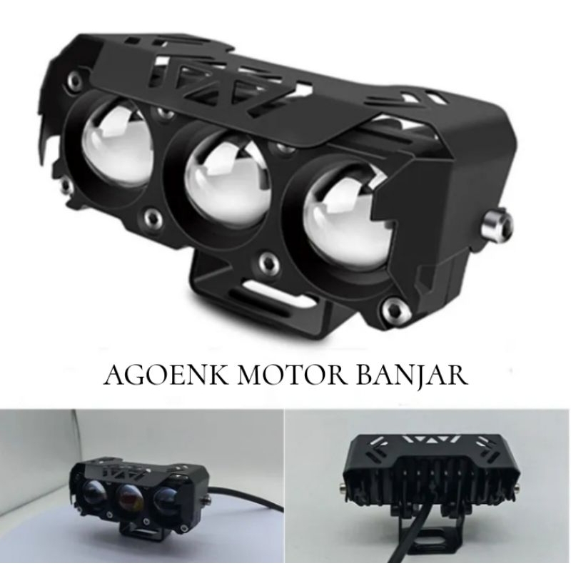 AGOENK MOTOR LAMPU LED LASER SQL 3 MATA FOGLAMP LED SUPERBRIGHT 60 WATT | LED FOGLAMP LASER