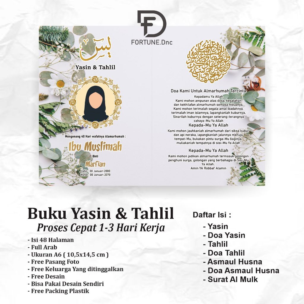 Buku Yasin || Buku Yasin & Tahlil || Termurah || Buku Yasin & Tahlil Custome || Gratis Desain & Foto