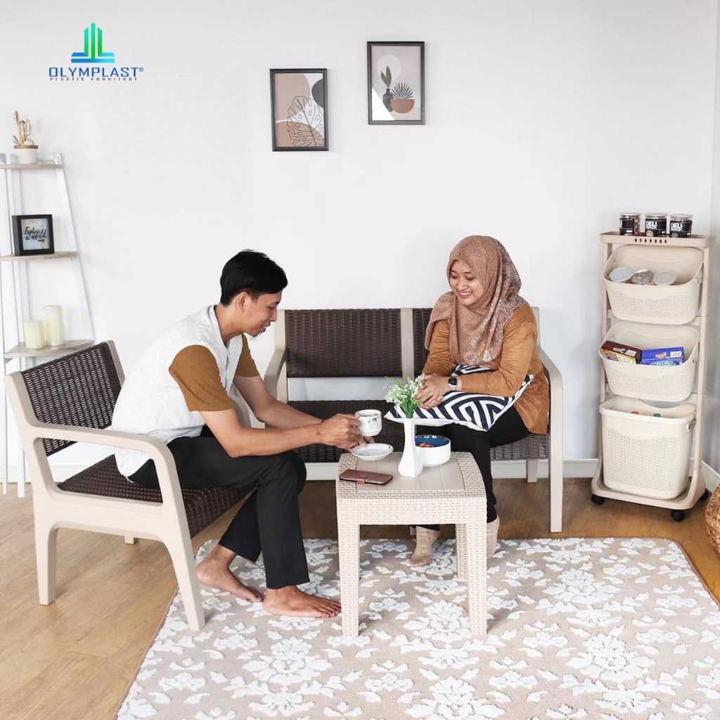 Kursi Olymplast Sofa Plastik Rotan Modern OSCR1 - SJ