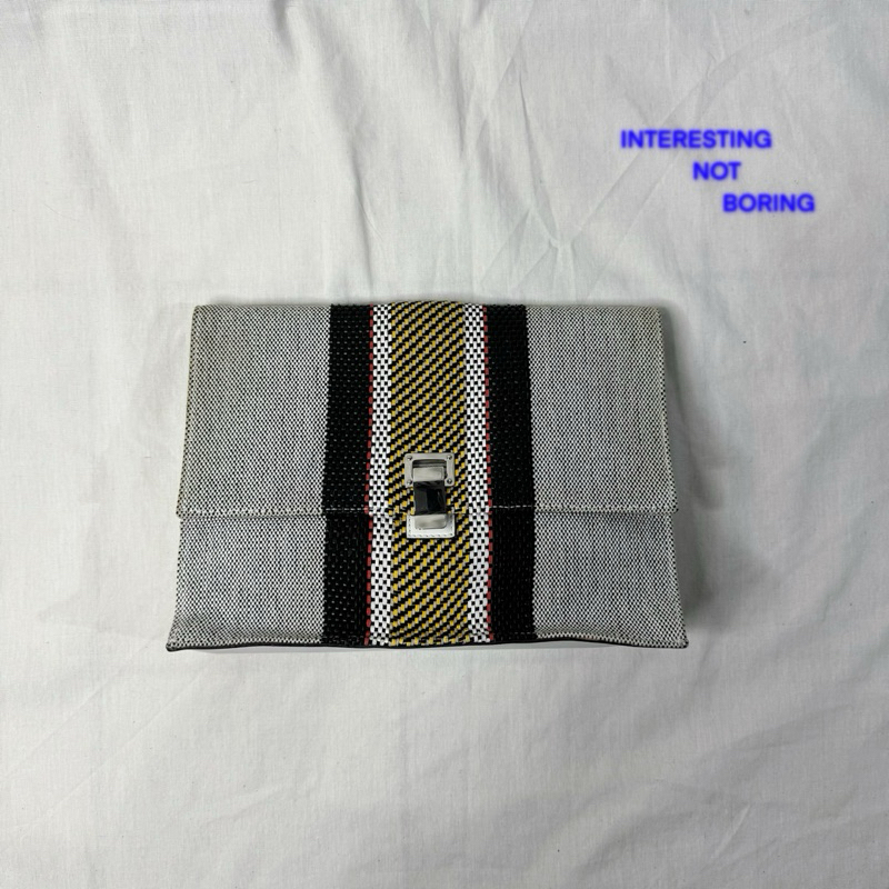 Preloved Proenza Schouler Large Lunch Clutch White Multicolor