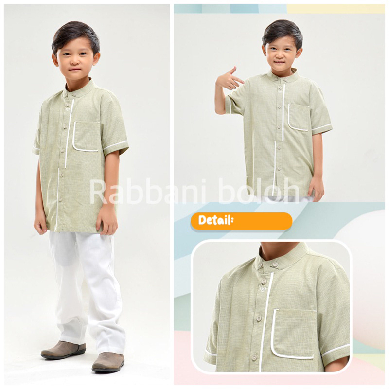 st kemkid hamzah - st jukid dimas - Setelan koko anak - baju koko anak - baju koko hafiz bani batuta