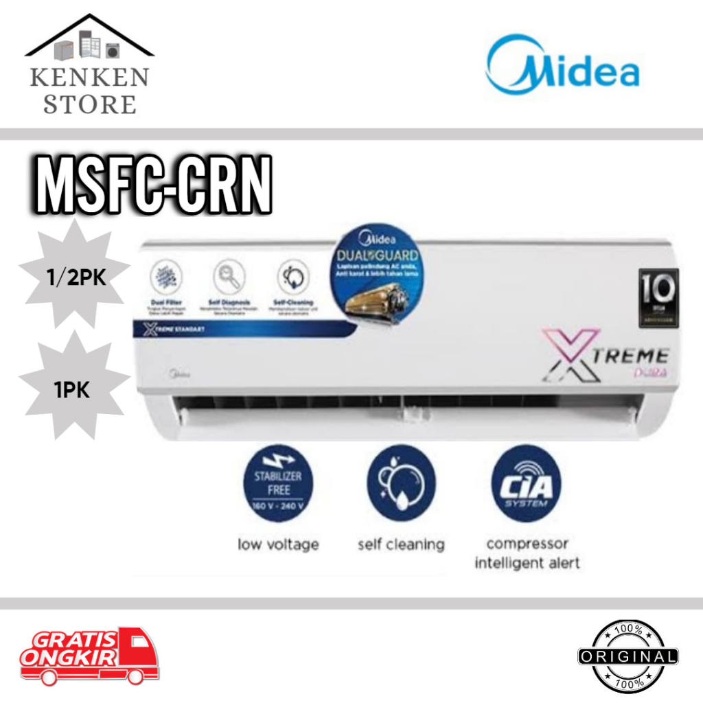 AC MIDEA 1/2PK-1PK MSFC05CRN/MSFC09CRN