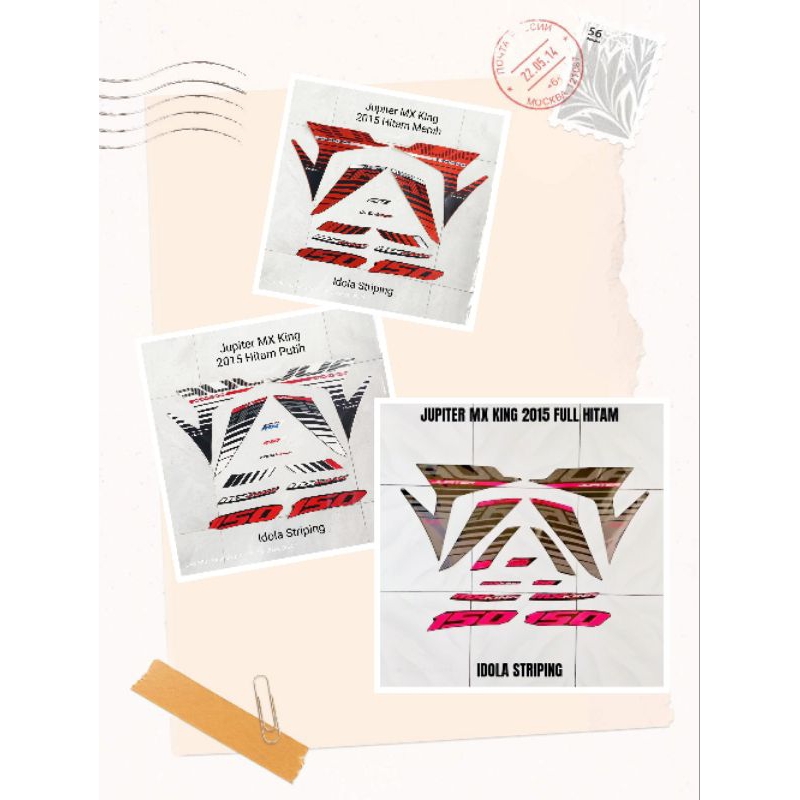 Striping Jupiter MX King 2015 Hitam Putih