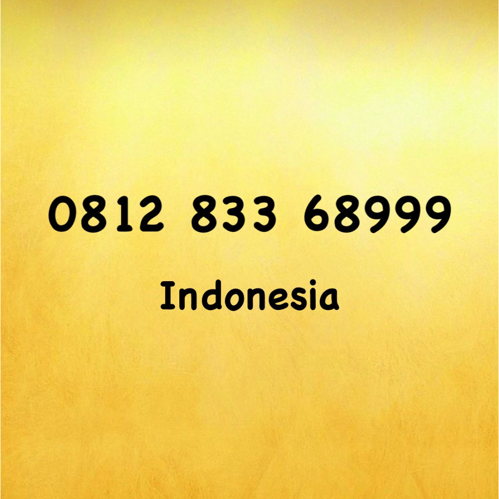Nomor Cantik Simpati Triple A - 999 - 8999 - 3688 - 0812 833 68999