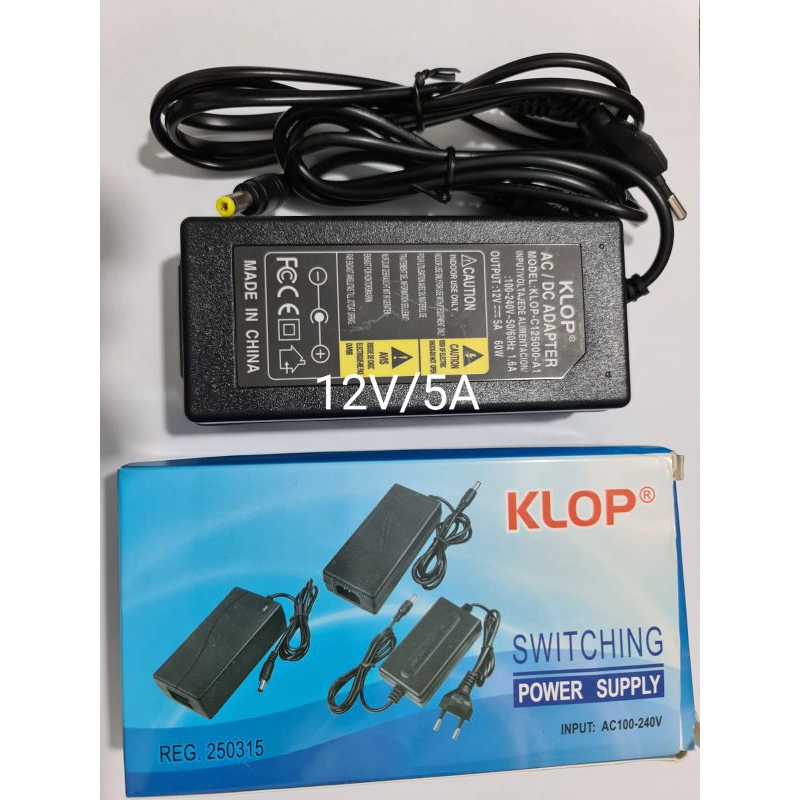 ADAPTOR 12V/5A BESAR +KBL KLOP