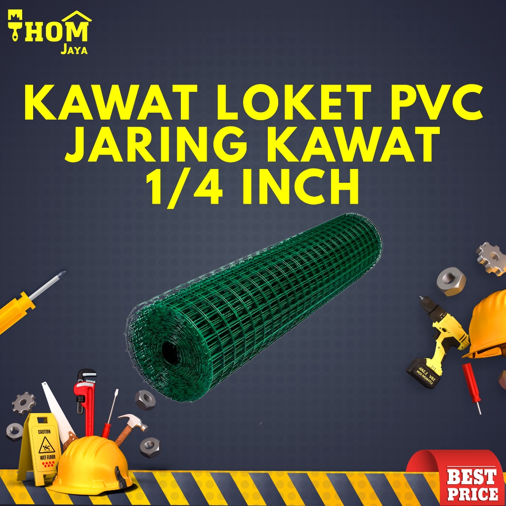 KAWAT LOKET / RAM AYAKAN / KAWAT AYAKAN - PVC HIJAU - 1/4 INCH