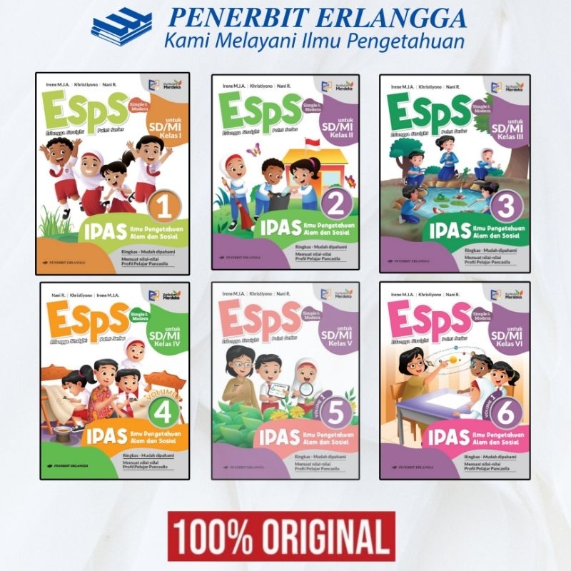 Buku ESPS IPAS Kelas 1 2 3 4 5 6 - Penerbit Erlangga