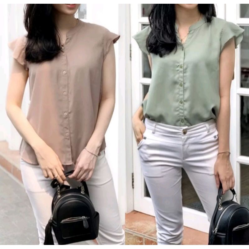 Tiara kemeja wanita terbaru baju remaja wanita atasan wanita kekinian