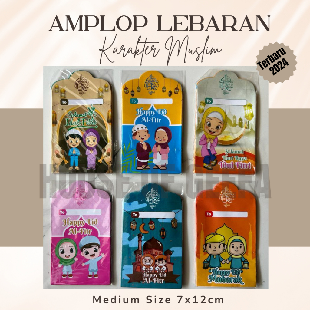 

Amplop Lebaran Motif Kartun Muslim Karakter Muslim 1PACK isi 10 PCS - Amplop ldul' Fitri Viral