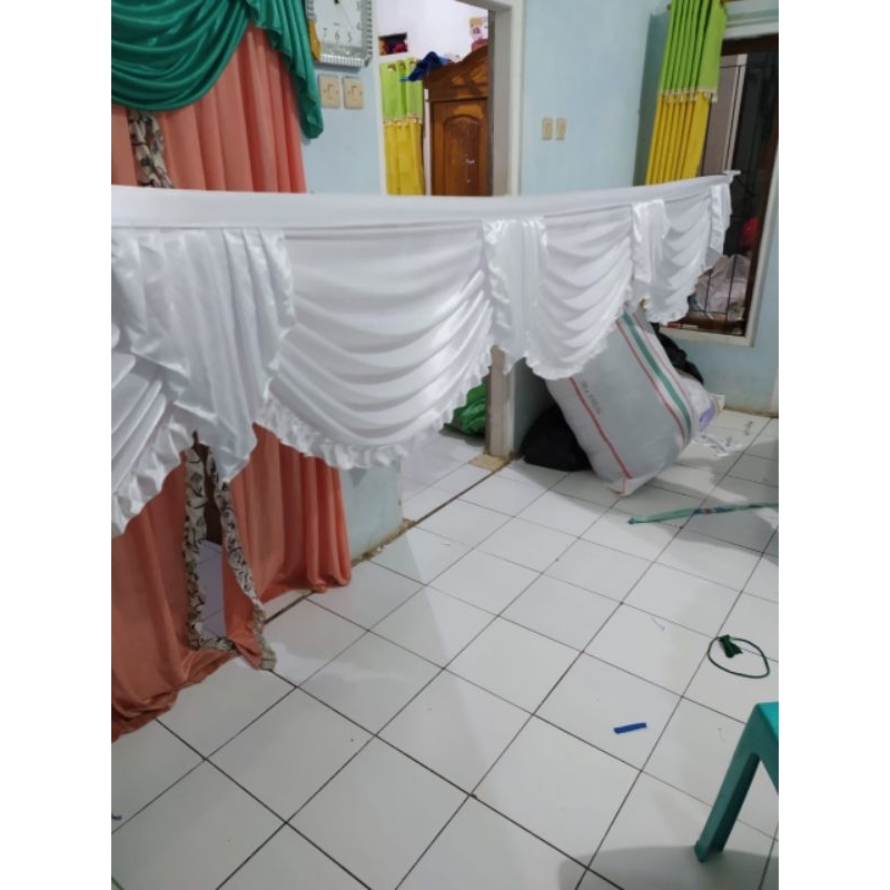 Rumbai Tenda,Rempel tenda ,ider-ider warna putih