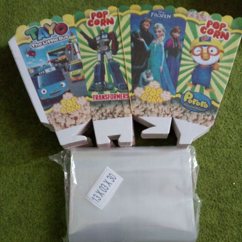

Plastik+ Bungkus Popcorn Ukuran 12x6 cm
