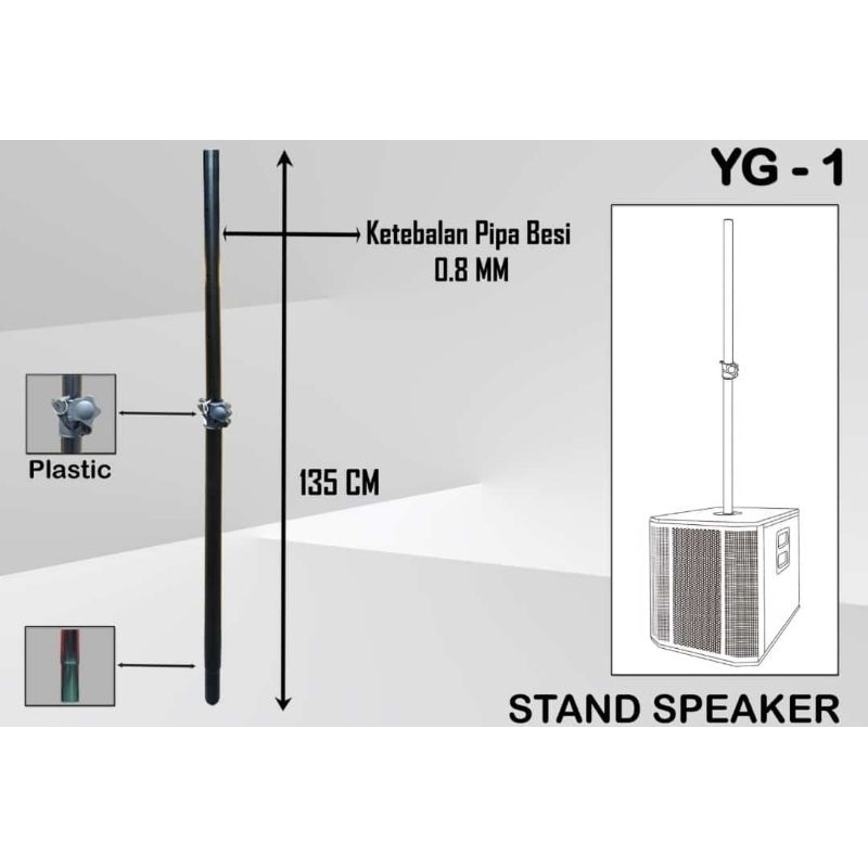STAND SPEAKER STAND SUBWOOFER TIANG TUNGGAL ATAU SATU
