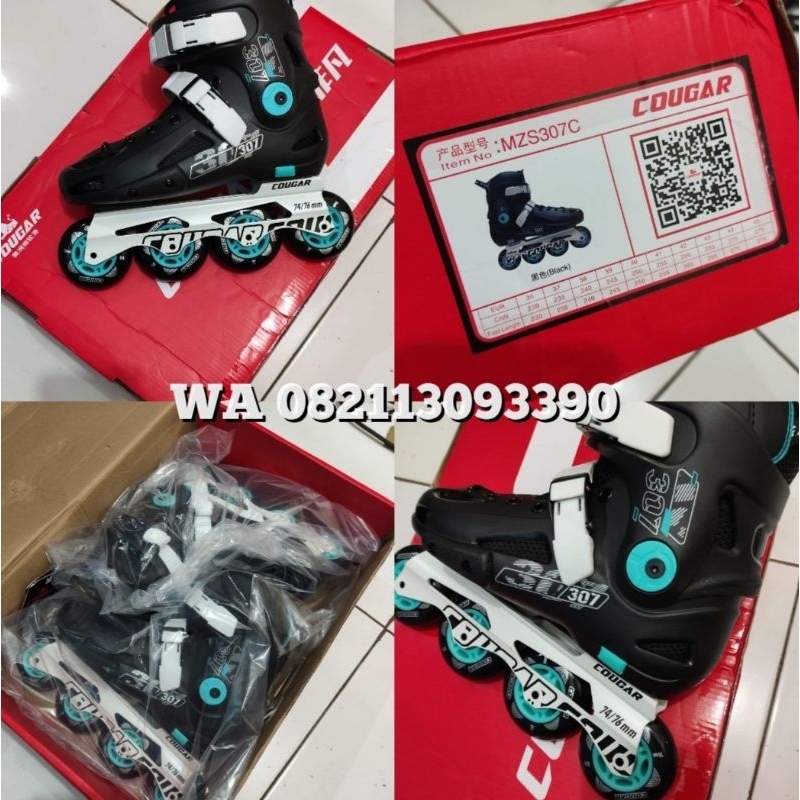 Inline Skate Cougar MZS307C Sepatu Roda Urban Slalom Street Second