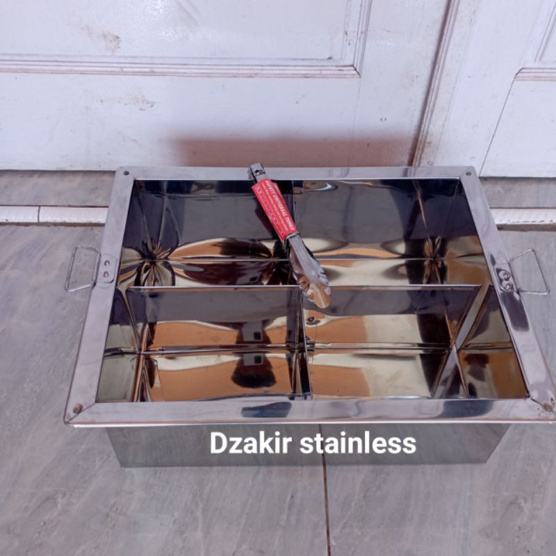 dandang odeng sekat 4/panci odeng kotak stainless